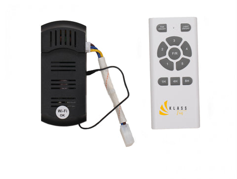 Ventilador de techo DC negro con aspas de 132cm y luz para 35m2