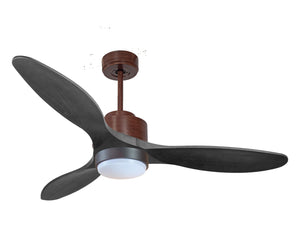 Ventilador de techo Reversible Termostato Dimable Wifi Motor DC Techos Inclinados Mando a Distancia Luz tres tonos Hypersilence Memoria