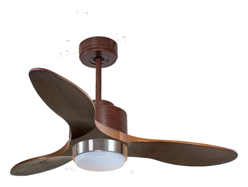 Ventilador de techo Reversible Termostato Dimable Wifi Motor DC Techos Inclinados Mando a Distancia Luz tres tonos Hypersilence Memoria