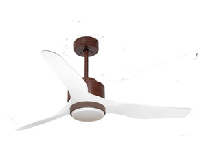 Ventilador de techo Reversible Termostato Dimable Wifi Motor DC Techos Inclinados Mando a Distancia Luz tres tonos Adaptador 2/3 Aspas Hypersilence Memoria