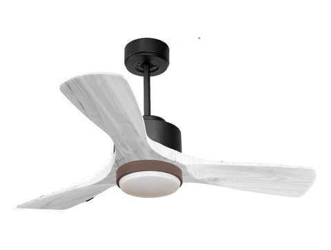 Ventilador de techo Reversible Termostato Dimable Wifi Motor DC Techos Inclinados Mando a Distancia Luz tres tonos Hypersilence Memoria