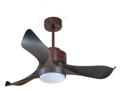 Ventilador de techo Reversible Termostato Wifi Motor DC Techos Inclinados Mando a Distancia Luz tres tonos Adaptador 2/3 Aspas Hypersilence Memoria