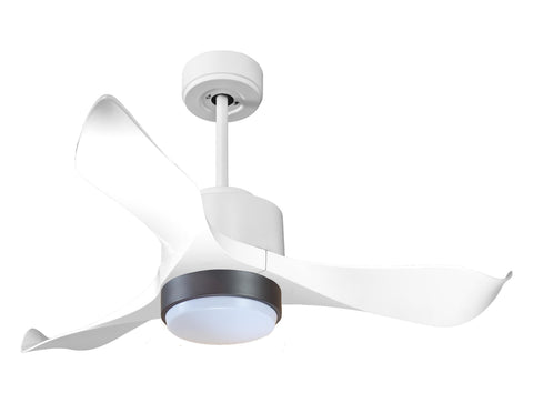 Ventilador de techo Reversible Termostato Wifi Motor DC Techos Inclinados Mando a Distancia Luz tres tonos Adaptador 2/3 Aspas Hypersilence Memoria