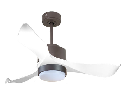 Ventilador de techo Reversible Termostato Wifi Motor DC Techos Inclinados Mando a Distancia Luz tres tonos Adaptador 2/3 Aspas Hypersilence Memoria