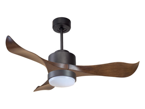 Ventilador de techo Reversible Termostato Wifi Motor DC Techos Inclinados Mando a Distancia Luz tres tonos Adaptador 2/3 Aspas Hypersilence Memoria