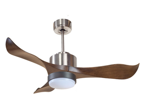 Ventilador de techo Reversible Termostato Wifi Motor DC Techos Inclinados Mando a Distancia Luz tres tonos Adaptador 2/3 Aspas Hypersilence Memoria