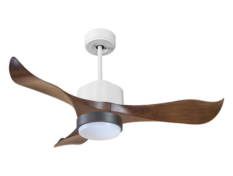 Ventilador de techo Reversible Termostato Wifi Motor DC Techos Inclinados Mando a Distancia Luz tres tonos Adaptador 2/3 Aspas Hypersilence Memoria