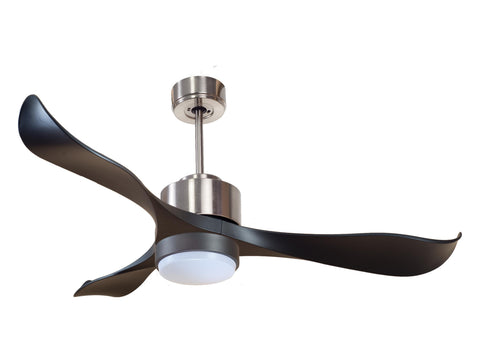 Ventilador de techo Reversible Termostato Wifi Motor DC Techos Inclinados Mando a Distancia Luz tres tonos Adaptador 2/3 Aspas Hypersilence Memoria