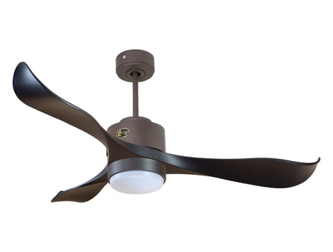 Ventilador de techo Reversible Termostato Wifi Motor DC Techos Inclinados Mando a Distancia Luz tres tonos Adaptador 2/3 Aspas Hypersilence Memoria