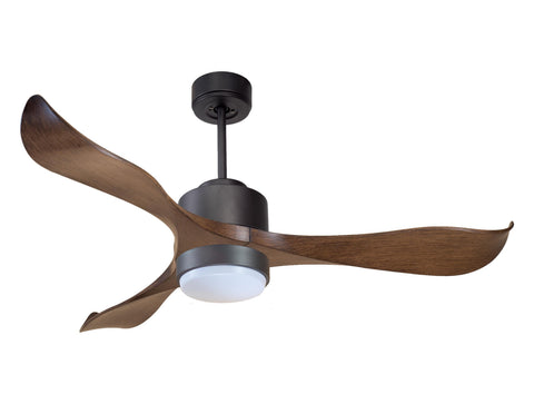 Ventilador de techo Reversible Termostato Wifi Motor DC Techos Inclinados Mando a Distancia Luz tres tonos Adaptador 2/3 Aspas Hypersilence Memoria