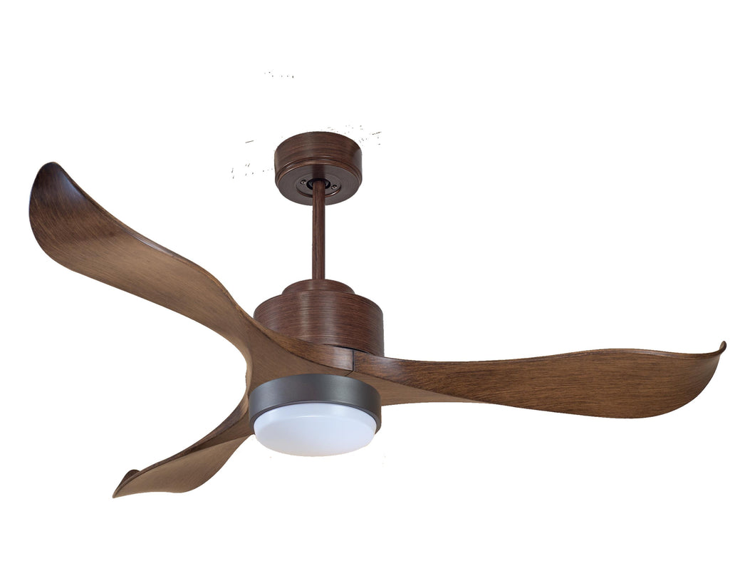 Ventilador de techo Reversible Termostato Wifi Motor DC Techos Inclinados Mando a Distancia Luz tres tonos Adaptador 2/3 Aspas Hypersilence Memoria