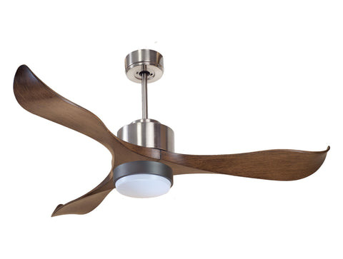 Ventilador de techo Reversible Termostato Wifi Motor DC Techos Inclinados Mando a Distancia Luz tres tonos Adaptador 2/3 Aspas Hypersilence Memoria