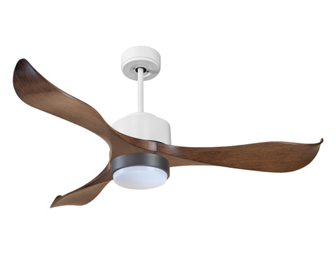 Ventilador de techo Reversible Termostato Wifi Motor DC Techos Inclinados Mando a Distancia Luz tres tonos Adaptador 2/3 Aspas Hypersilence Memoria