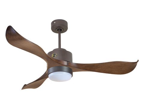 Ventilador de techo Reversible Termostato Wifi Motor DC Techos Inclinados Mando a Distancia Luz tres tonos Adaptador 2/3 Aspas Hypersilence Memoria