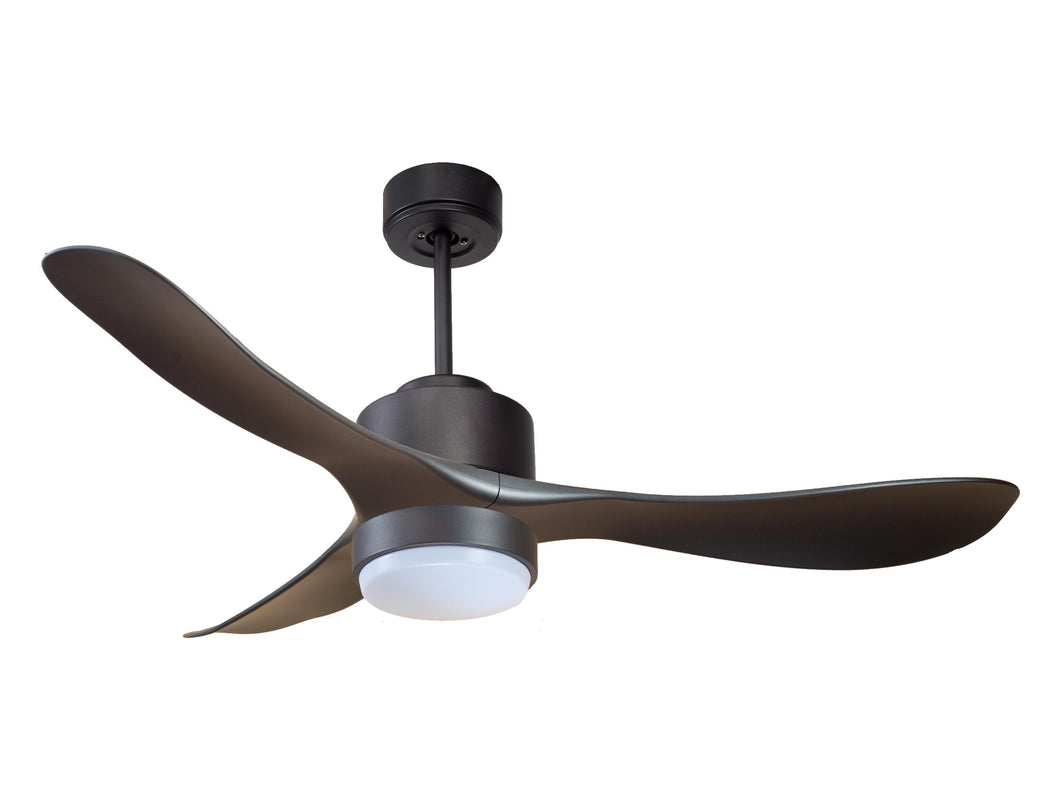 Ventilador de techo Reversible Termostato Wifi Motor DC Techos Inclinados Mando a Distancia Luz tres tonos Hypersilence Memoria