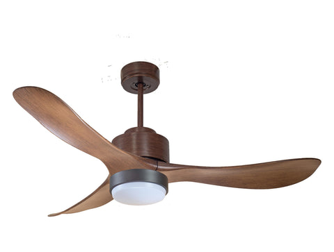 Ventilador de techo Reversible Termostato Wifi Motor DC Techos Inclinados Mando a Distancia Luz tres tonos Hypersilence Memoria