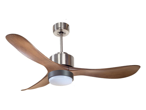 Ventilador de techo Reversible Termostato Wifi Motor DC Techos Inclinados Mando a Distancia Luz tres tonos Hypersilence Memoria