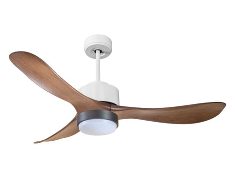 Ventilador de techo Reversible Termostato Wifi Motor DC Techos Inclinados Mando a Distancia Luz tres tonos Hypersilence Memoria