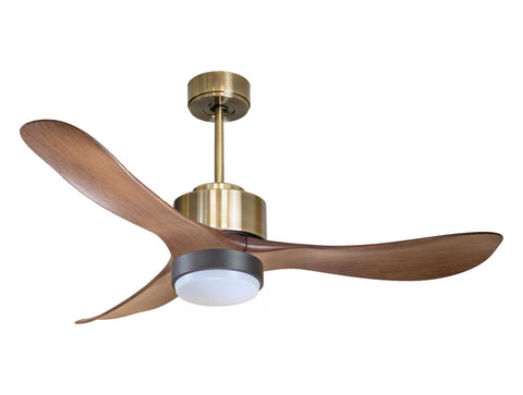 Ventilador de techo Reversible Termostato Wifi Motor DC Techos Inclinados Mando a Distancia Luz tres tonos Hypersilence Memoria