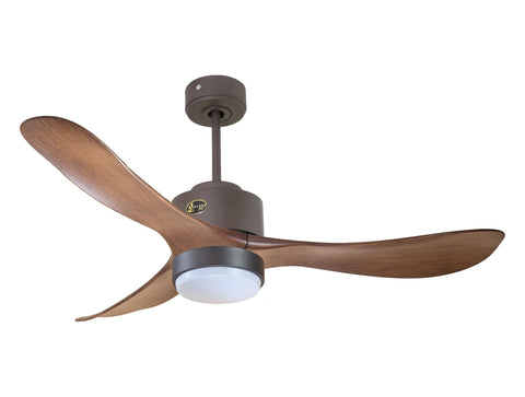 Ventilador de techo Reversible Termostato Wifi Motor DC Techos Inclinados Mando a Distancia Luz tres tonos Hypersilence Memoria