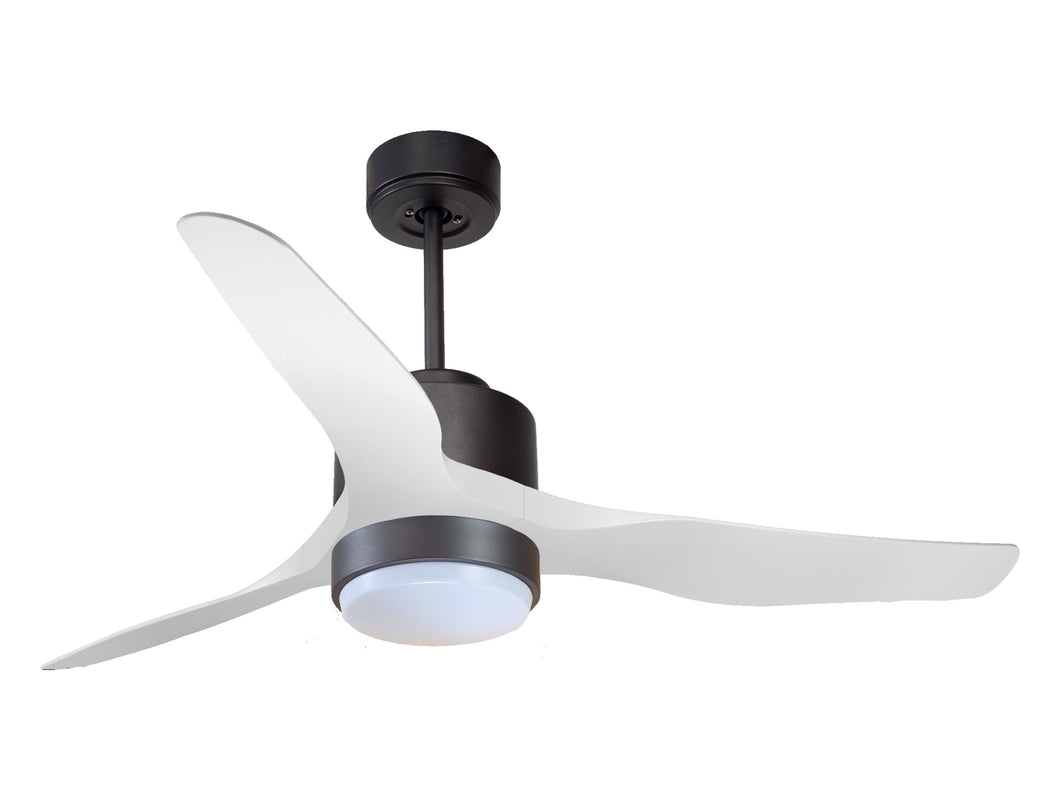 Ventilador de techo Reversible Termostato Wifi Motor DC Techos Inclinados Mando a Distancia Luz tres tonos Adaptador 2/3 Aspas Hypersilence Memoria