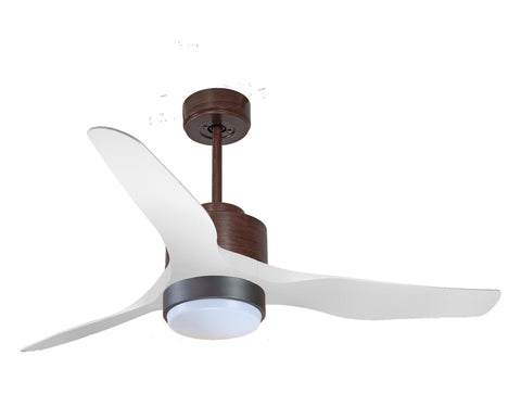 Ventilador de techo Reversible Termostato Wifi Motor DC Techos Inclinados Mando a Distancia Luz tres tonos Adaptador 2/3 Aspas Hypersilence Memoria