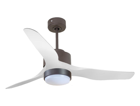 Ventilador de techo Reversible Termostato Wifi Motor DC Techos Inclinados Mando a Distancia Luz tres tonos Adaptador 2/3 Aspas Hypersilence Memoria