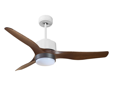 Ventilador de techo Reversible Termostato Wifi Motor DC Techos Inclinados Mando a Distancia Luz tres tonos Adaptador 2/3 Aspas Hypersilence Memoria