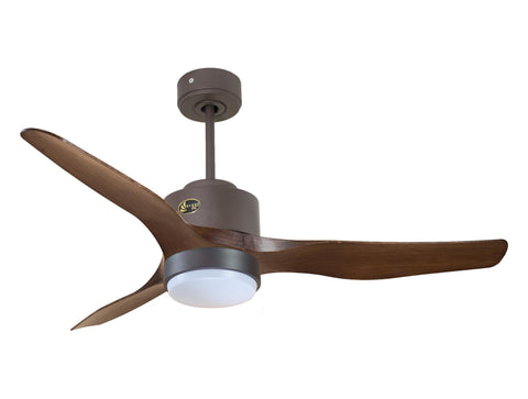 Ventilador de techo Reversible Termostato Wifi Motor DC Techos Inclinados Mando a Distancia Luz tres tonos Adaptador 2/3 Aspas Hypersilence Memoria