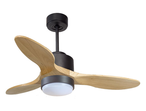 Ventilador de techo Reversible Termostato Wifi Motor DC Techos Inclinados Mando a Distancia Luz tres tonos Hypersilence Memoria