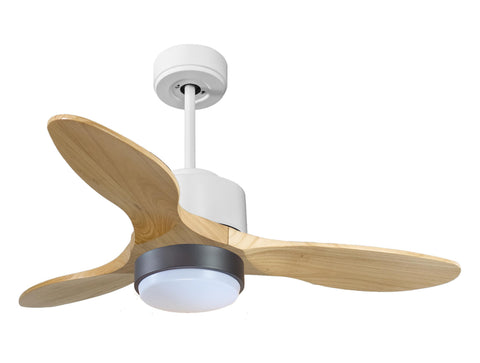 Ventilador de techo Reversible Termostato Wifi Motor DC Techos Inclinados Mando a Distancia Luz tres tonos Hypersilence Memoria