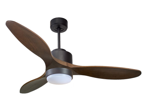 Ventilador de techo Reversible Termostato Wifi Motor DC Techos Inclinados Mando a Distancia Luz tres tonos Hypersilence Memoria