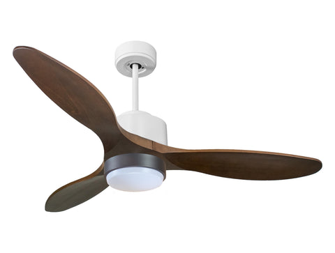 Ventilador de techo Reversible Termostato Wifi Motor DC Techos Inclinados Mando a Distancia Luz tres tonos Hypersilence Memoria