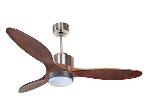 Ventilador de techo Reversible Termostato Wifi Motor DC Techos Inclinados Mando a Distancia Luz tres tonos Hypersilence Memoria