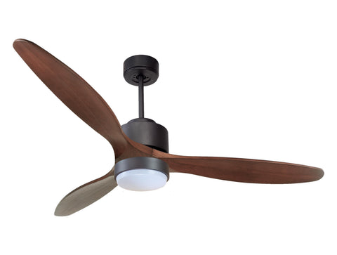 Ventilador de techo Reversible Termostato Wifi Motor DC Techos Inclinados Mando a Distancia Luz tres tonos Hypersilence Memoria