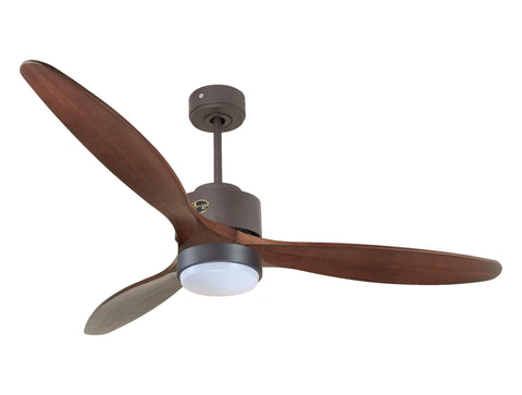Ventilador de techo Reversible Termostato Wifi Motor DC Techos Inclinados Mando a Distancia Luz tres tonos Hypersilence Memoria