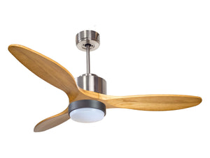 Ventilador de techo Reversible Termostato Wifi Motor DC Techos Inclinados Mando a Distancia Luz tres tonos Hypersilence Memoria