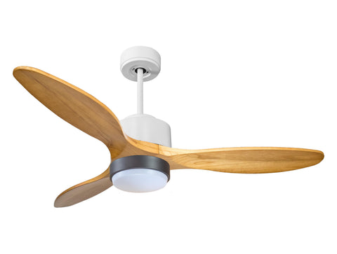 Ventilador de techo Reversible Termostato Wifi Motor DC Techos Inclinados Mando a Distancia Luz tres tonos Hypersilence Memoria