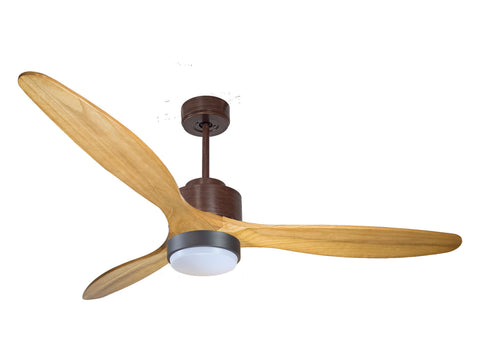 Ventilador de techo Reversible Termostato Wifi Motor DC Techos Inclinados Mando a Distancia Luz tres tonos Hypersilence Memoria