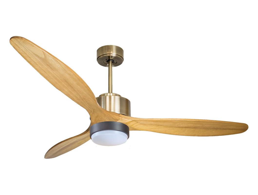 Ventilador de techo Reversible Termostato Wifi Motor DC Techos Inclinados Mando a Distancia Luz tres tonos Hypersilence Memoria