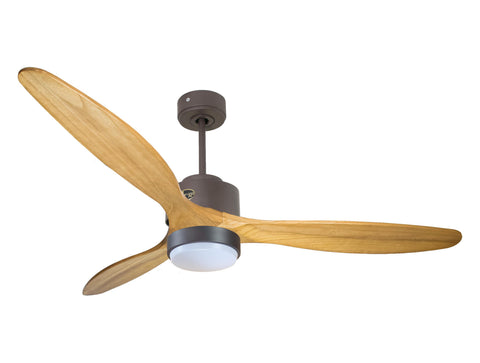 Ventilador de techo Reversible Termostato Wifi Motor DC Techos Inclinados Mando a Distancia Luz tres tonos Hypersilence Memoria