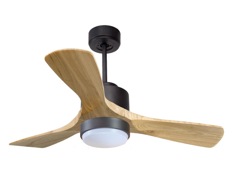 Ventilador de techo Reversible Termostato Wifi Motor DC Techos Inclinados Mando a Distancia Luz tres tonos Hypersilence Memoria