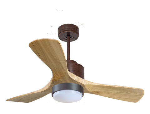 Ventilador de techo Reversible Termostato Wifi Motor DC Techos Inclinados Mando a Distancia Luz tres tonos Hypersilence Memoria