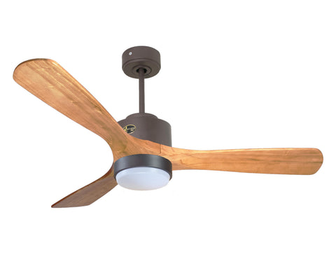 Ventilador de techo Reversible Termostato Wifi Motor DC Techos Inclinados Mando a Distancia Luz tres tonos Hypersilence Memoria