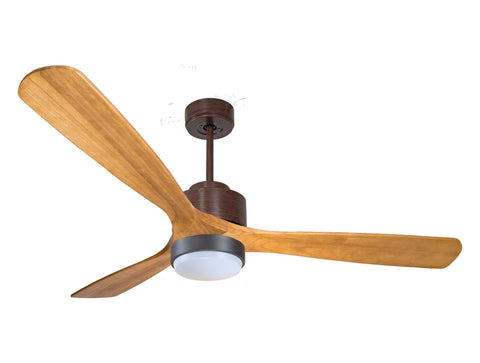 Ventilador de techo Reversible Termostato Wifi Motor DC Techos Inclinados Mando a Distancia Luz tres tonos Hypersilence Memoria