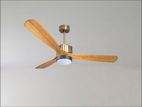 Ventilador de techo Reversible Termostato Wifi Motor DC Techos Inclinados Mando a Distancia Luz tres tonos Hypersilence Memoria