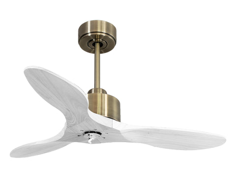 Ventilador de techo Modo Invierno/Verano Termostato Dimable Wifi Motor DC Techos Inclinados Mando a Distancia Luz tres tonos Hypersilence Memoria