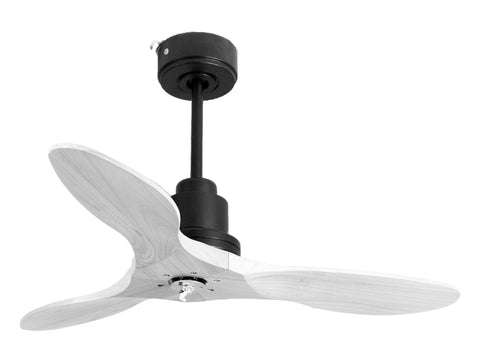 Ventilador de techo Modo Invierno/Verano Termostato Dimable Wifi Motor DC Techos Inclinados Mando a Distancia Luz tres tonos Hypersilence Memoria