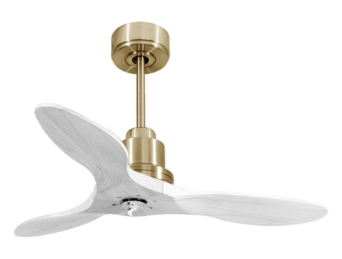 Ventilador de techo Modo Invierno/Verano Termostato Dimable Wifi Motor DC Techos Inclinados Mando a Distancia Luz tres tonos Hypersilence Memoria