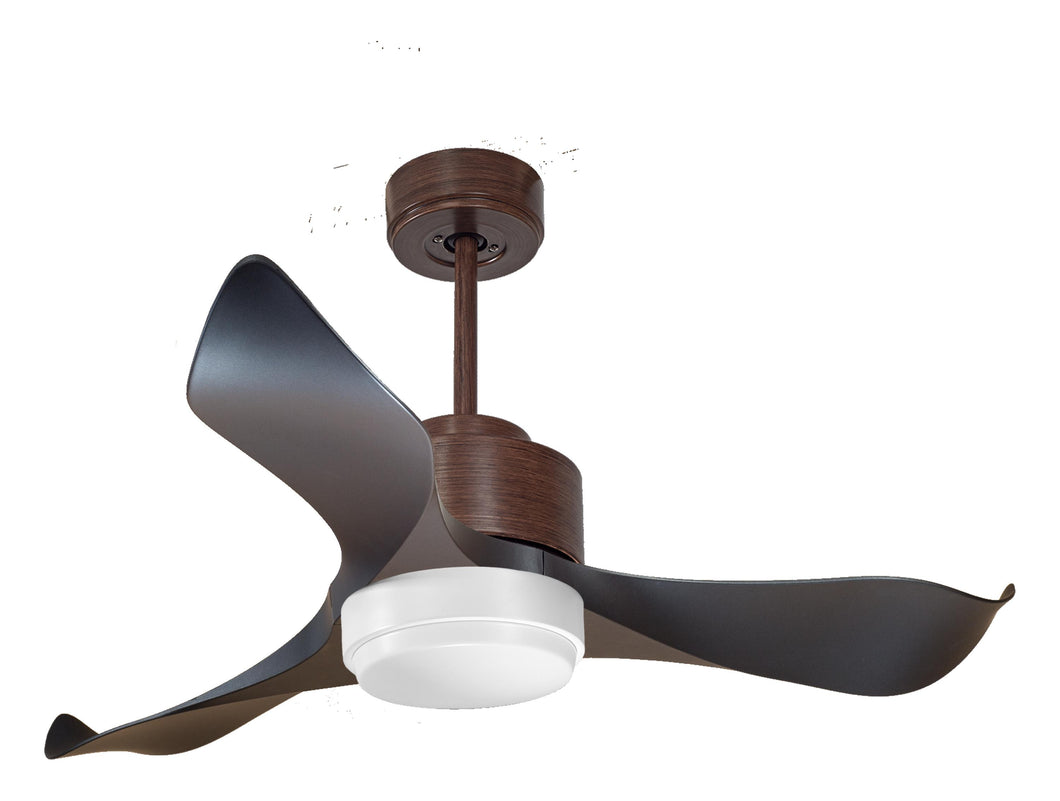 Ventilador de techo Reversible Termostato Wifi Motor DC Techos Inclinados Mando a Distancia Luz tres tonos Adaptador 2/3 Aspas Hypersilence Memoria